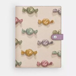 NWT Coach Notebook With Colorful Candy Print CDB81